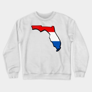 Red, White, and Blue Florida Outline Crewneck Sweatshirt